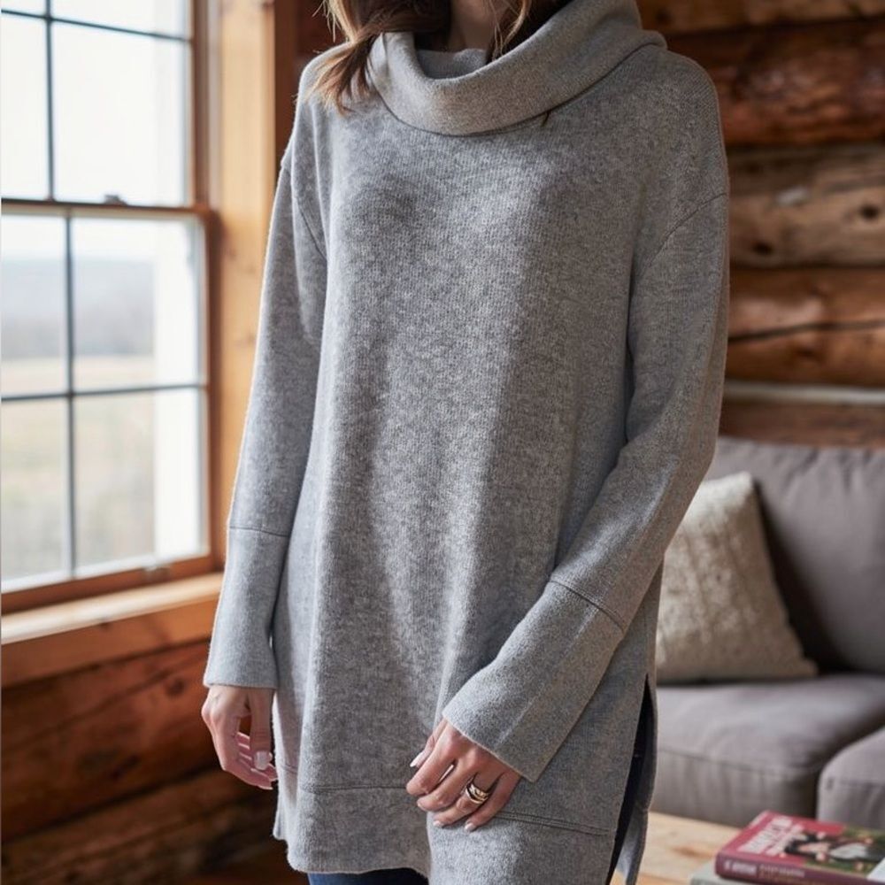Merona Light Gray Cowl Neck Sweater
